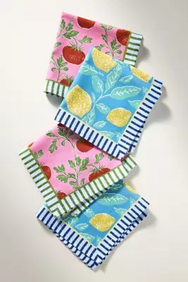 Luca Block Print Napkins, Set of 4