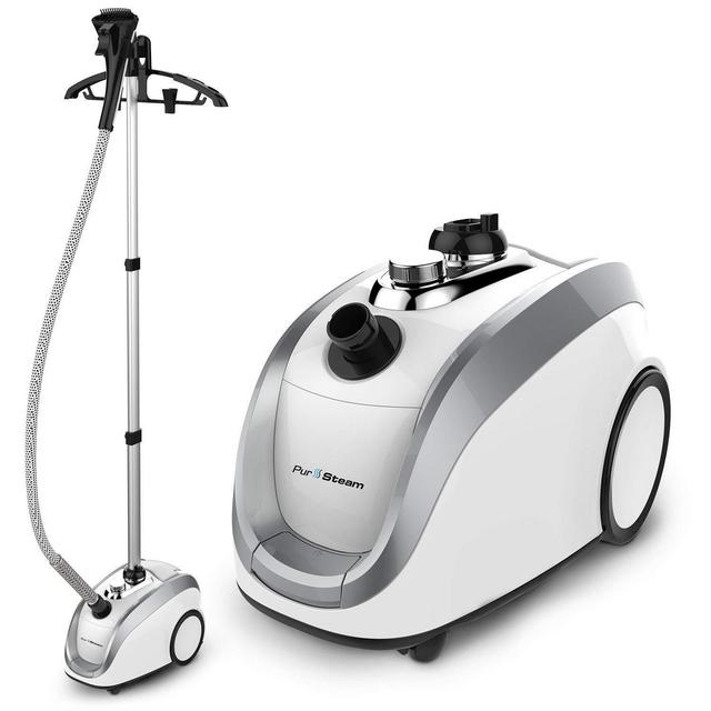 PurSteam Full Size Steamer for Clothes, Garments, Fabric - Professional Heavy Duty - 4 Steam Levels Producing Perfect Continuous Steam