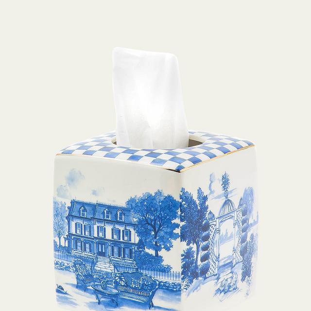MacKenzie-ChildsRoyal Toile Tissue Box Holder