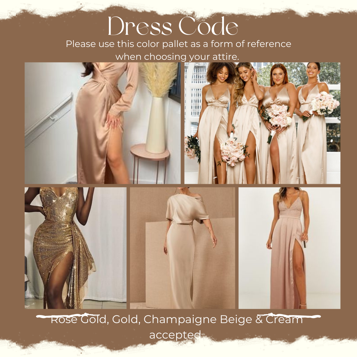 Wedding Dress Code reference Female.
