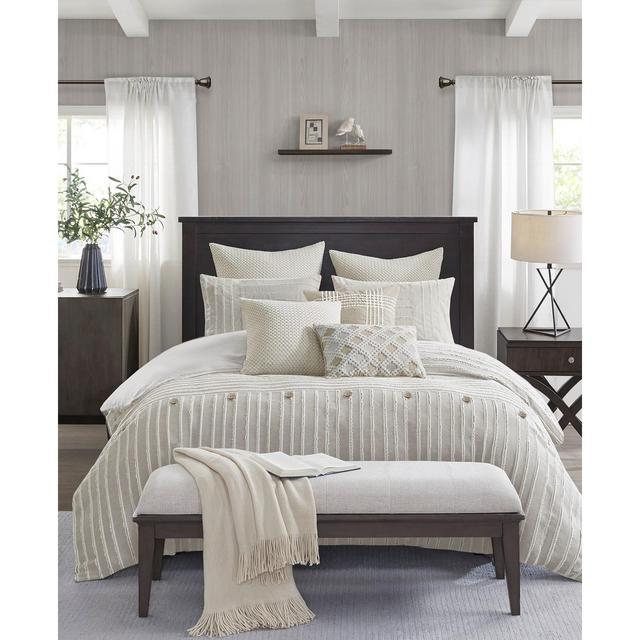 Madison Park Signature Essence Oversized Cotton Clipped Jacquard 9-Pc. Comforter Set, King