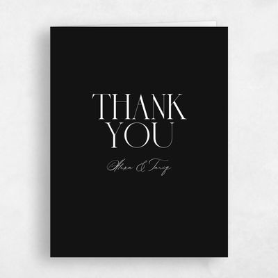 Black Wedding Thank You - Seibel Portrait