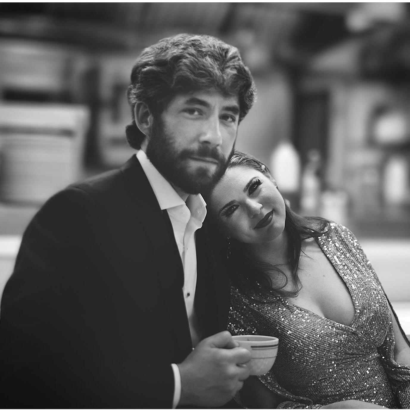 This is our favorite picture from the series of pictures Darrell took of us at Louie's.