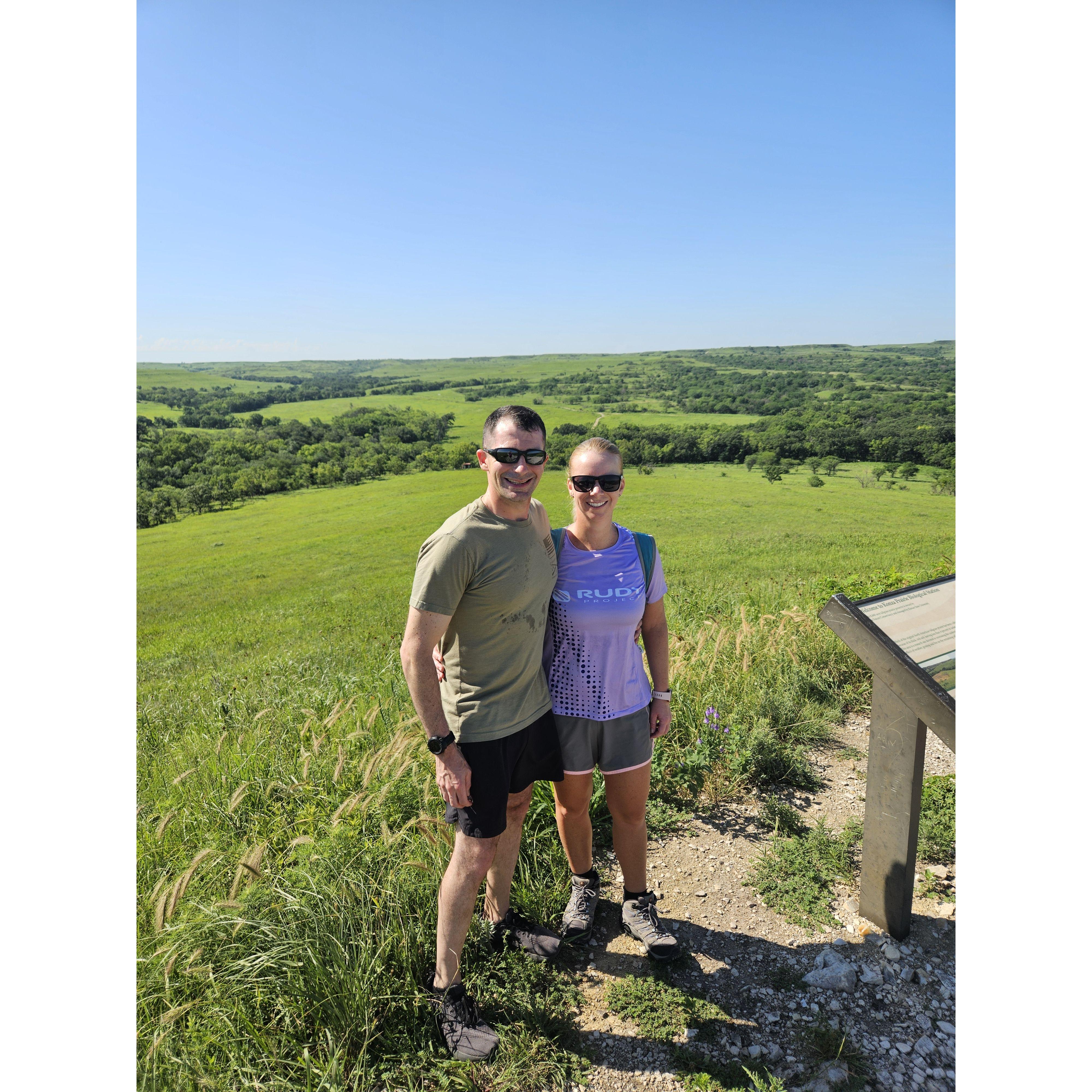 Hiking at the Kanza Prairie in Manhattan
