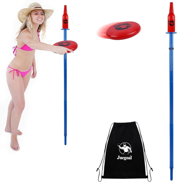 Juegoal Outdoor Flying Disc Game Set, Yard Games Bottle Drop Frisbee Set for Family Adults and Kids, Outside Fun Disc Toss Game for Beach Lawn Backyard Park Camping