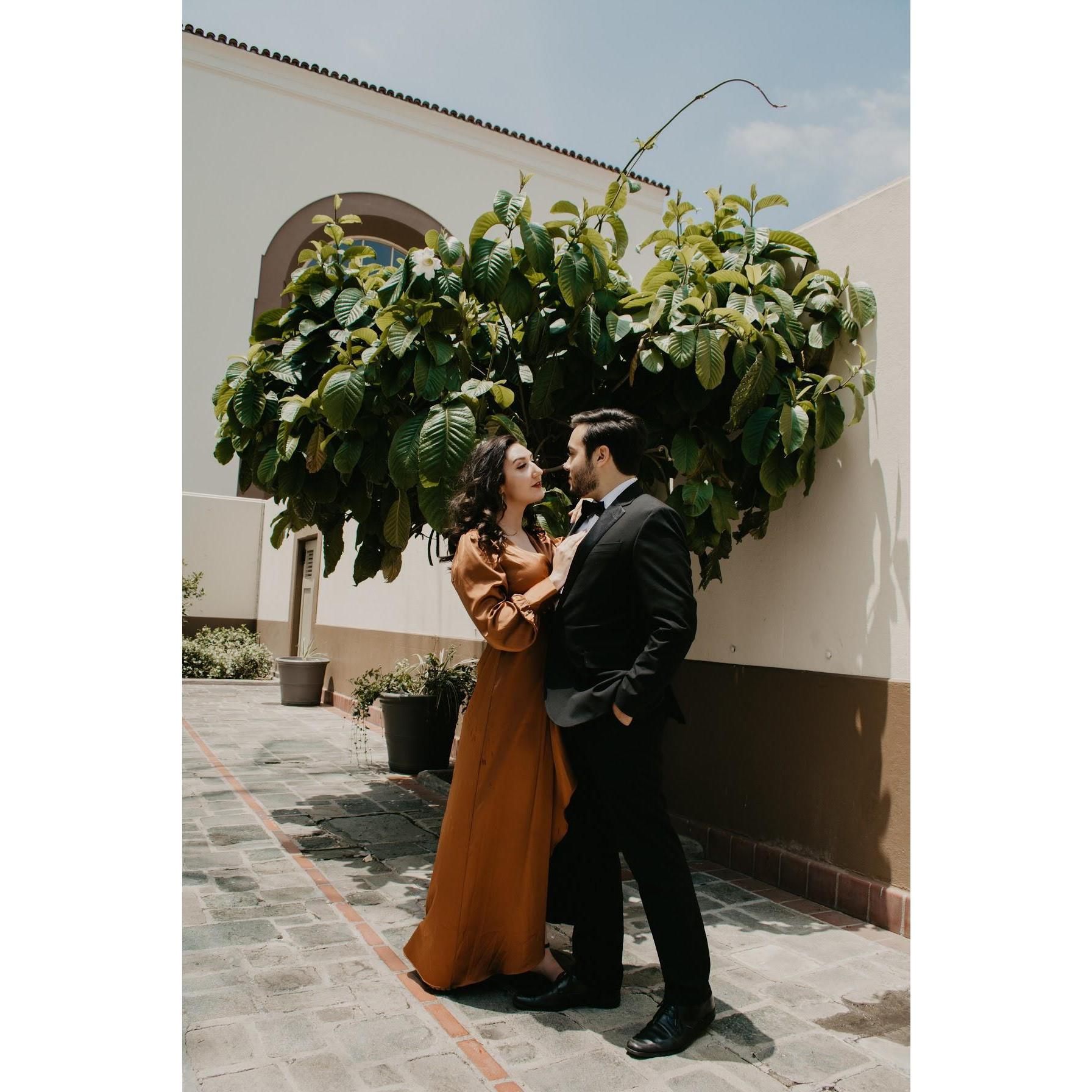 engagement photoshoot, los angeles union station