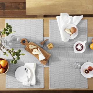 Modern Farmhouse Honeycomb Rectangle Placemat, Set of 4