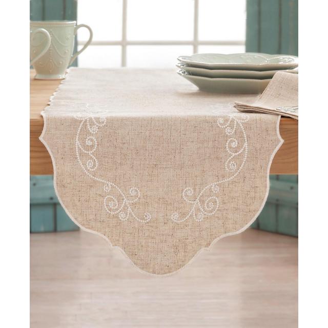 Lenox French Perle Embroidered 70" Runner