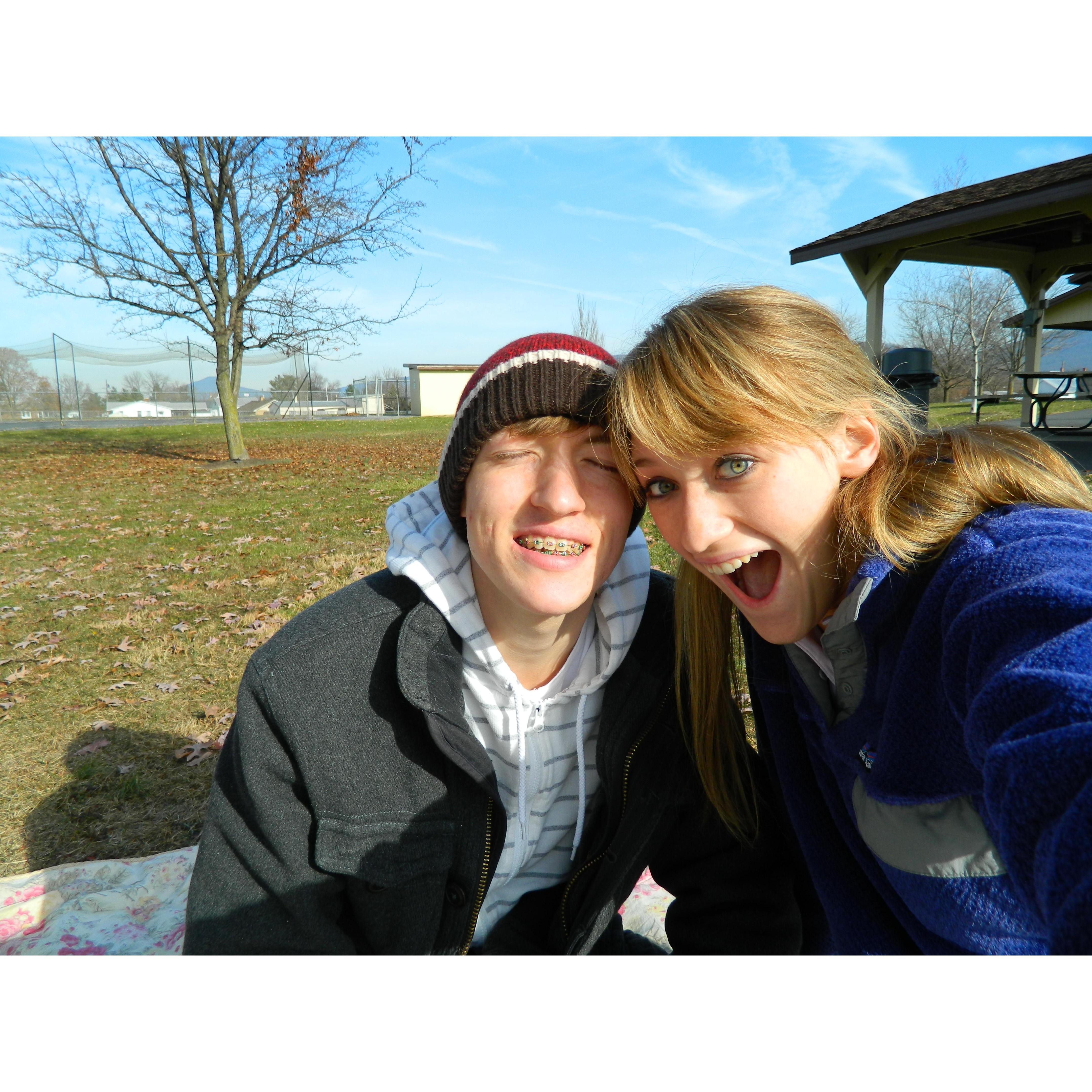 About to have our first kiss... 12/6/2012