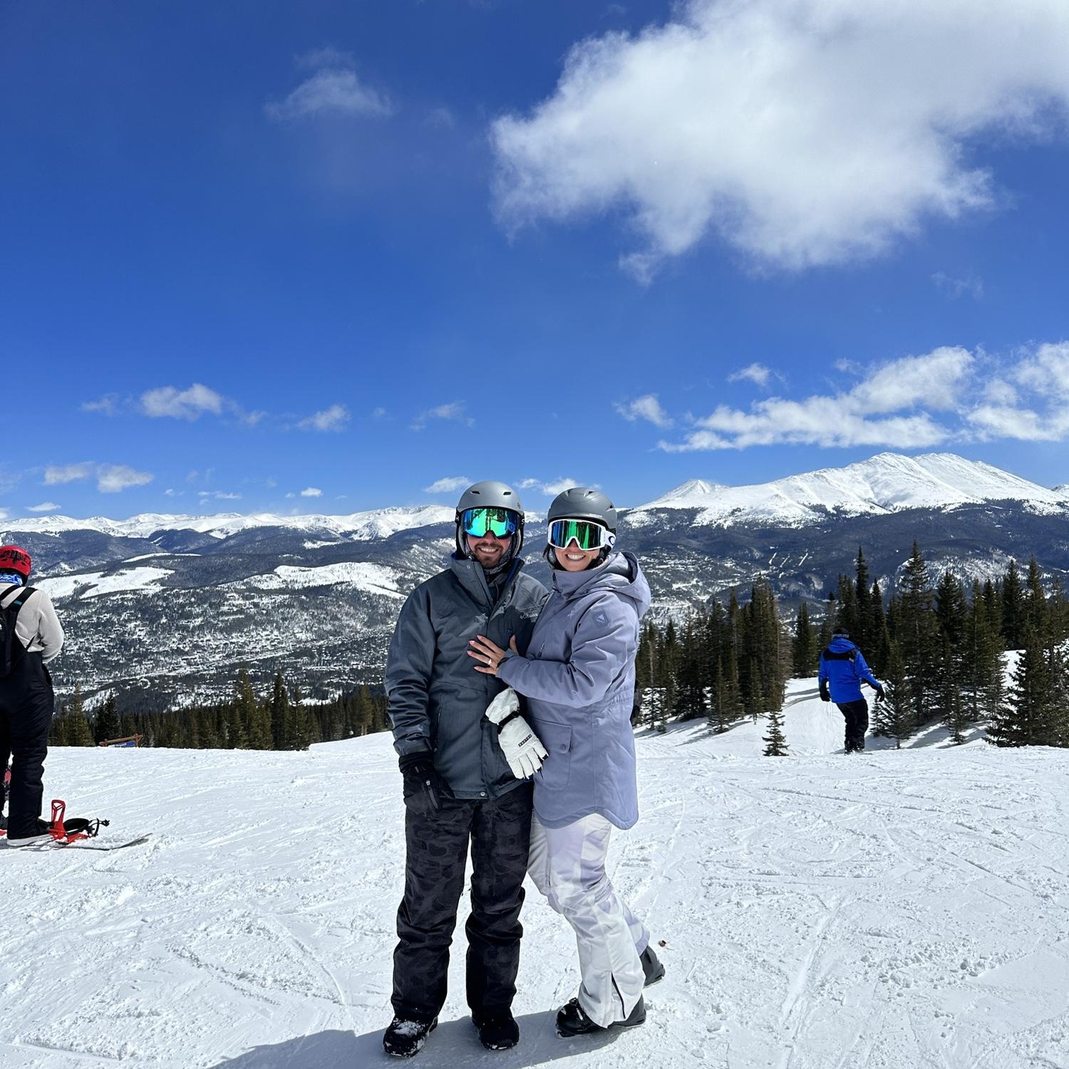 Celebrating our engagement in Breckenridge!