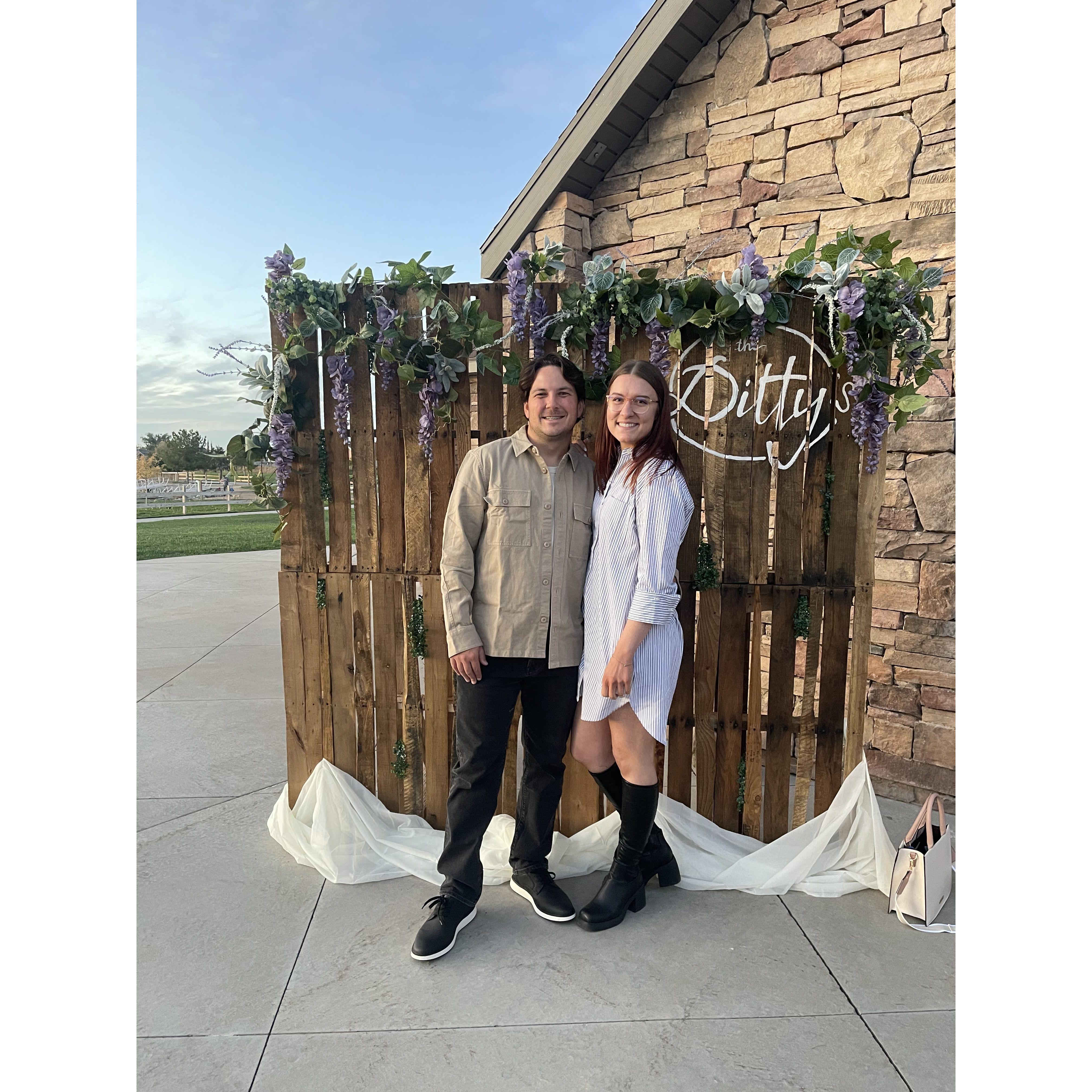 A sweet friend's wedding reception.