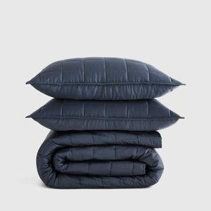 Linen Quilt Set in Nightfall