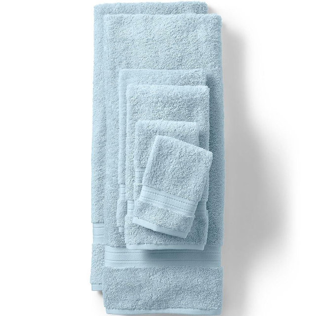 Lands' End Supima Towel Dusty Blue Bath- Towel Set