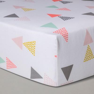 Fitted Crib Sheet Triangles - Cloud Island™ Pink