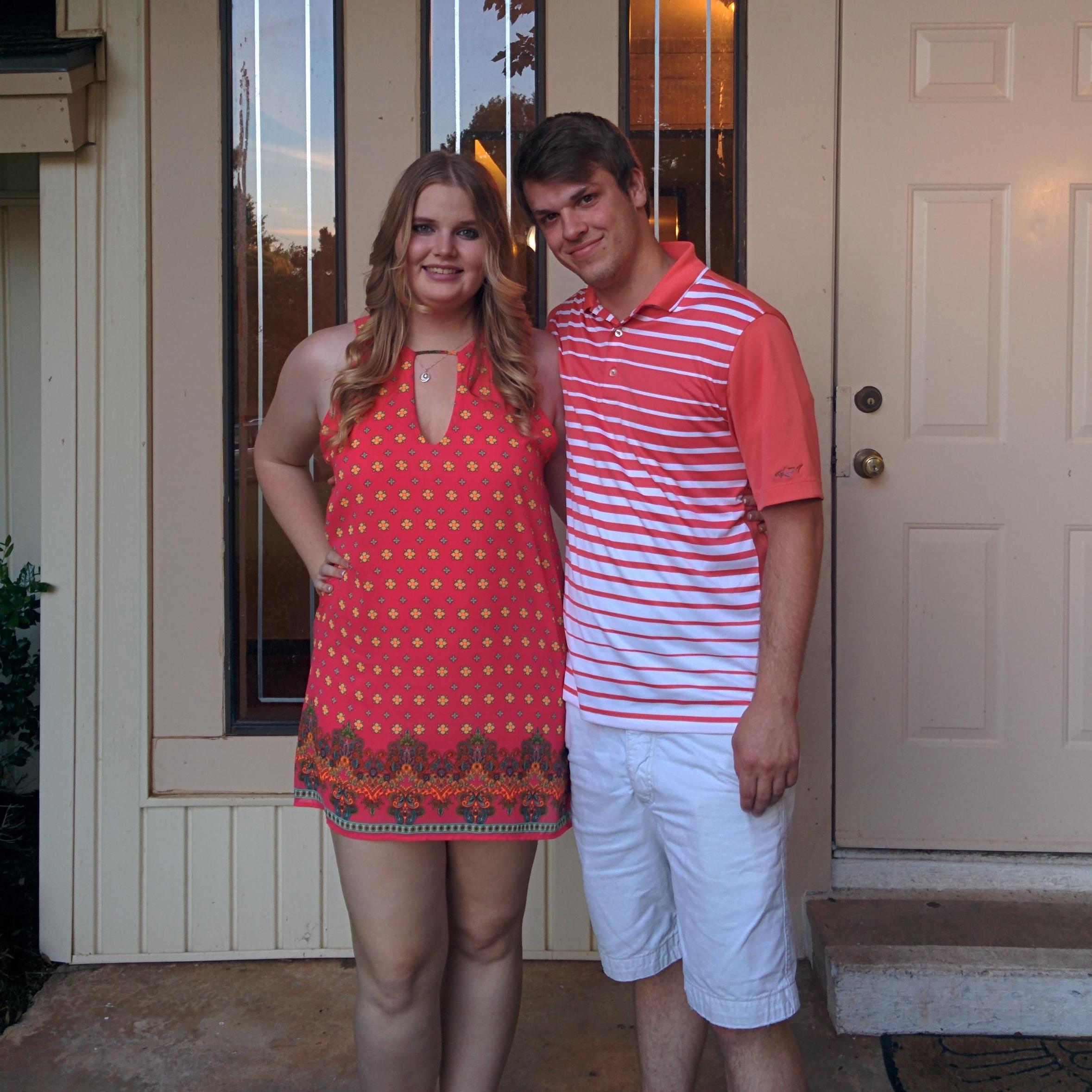 The couple at Tristan's uncle's wedding rehearsal in July 2015.