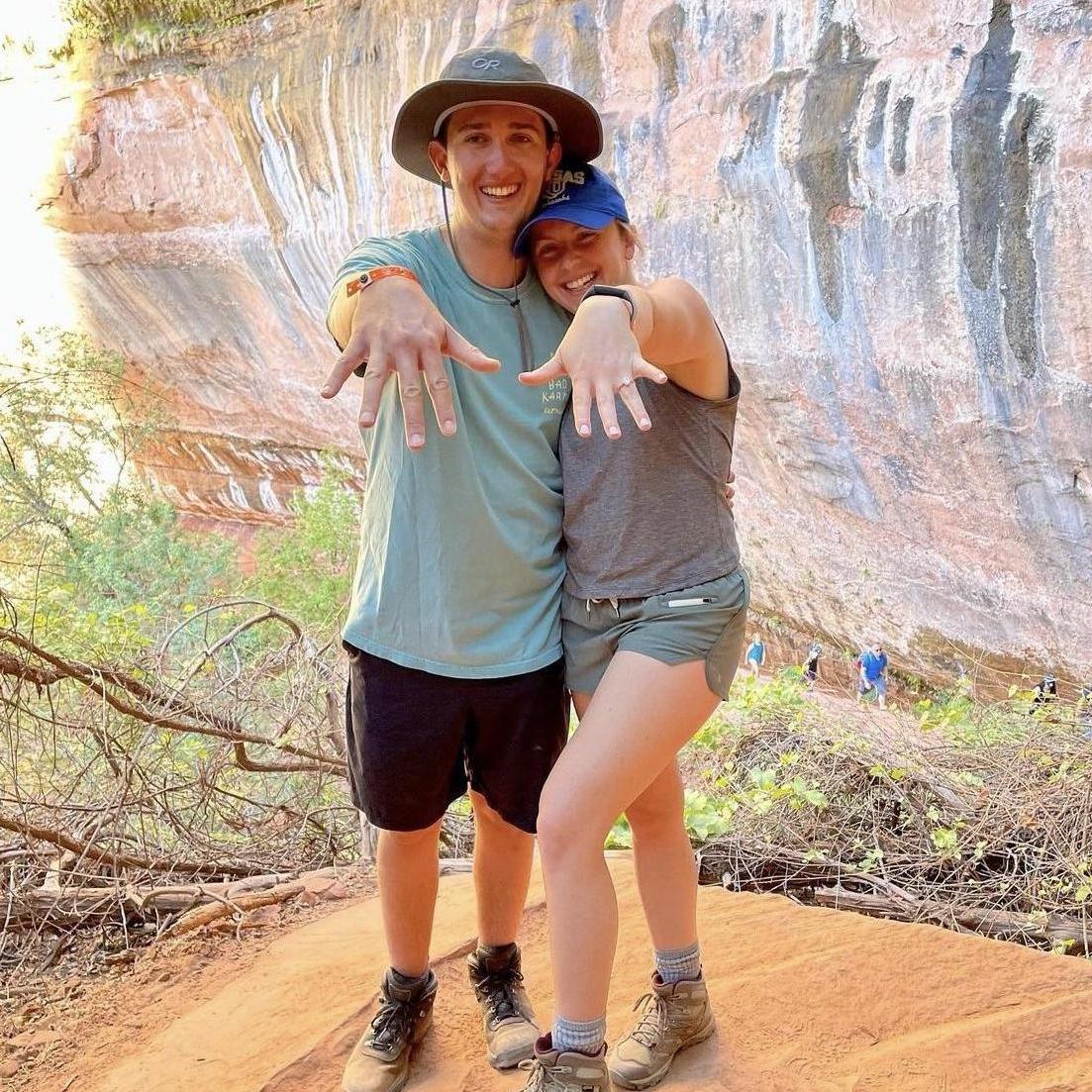 Best trip, hands down! (showing off the ring post engagement)