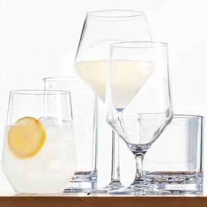 Happy Hour Acrylic Cocktail Glasses, Set of 4 - Clear Double