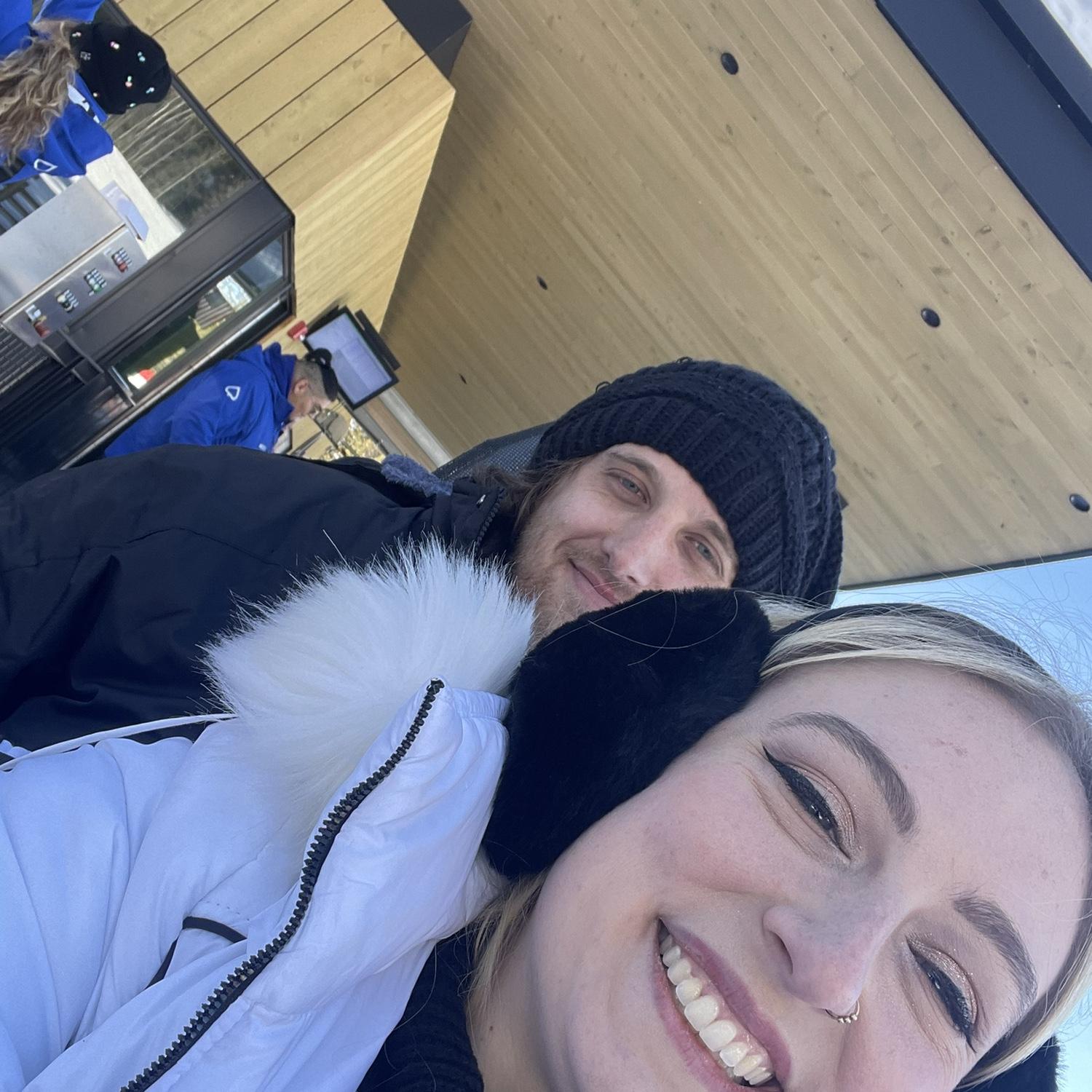 Riding the alpine coaster together in Snowmass, Colorado
