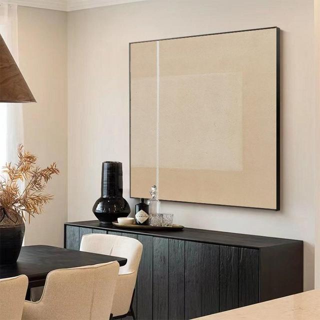 Beige Minimalist Geometric Painting