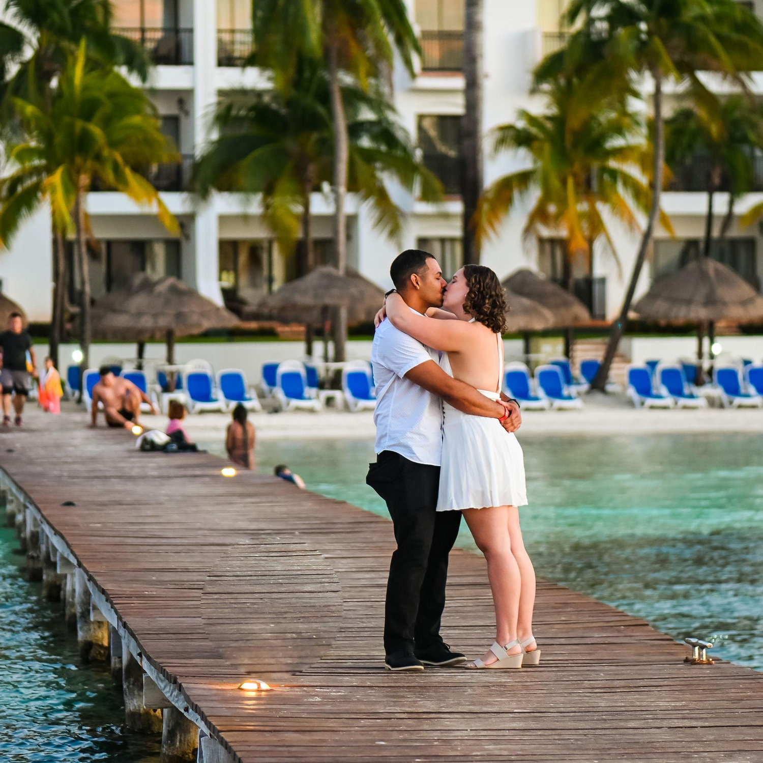 This photo was taken right after Marisa answered Xzavier's proposal with a "yes!"