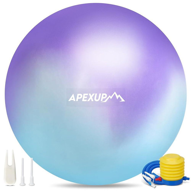APEXUP Yoga Ball Exercise Ball, Pilates Ball, Anti Slip Stability Ball, Heavy Duty Gym Ball for Fitness, Balance, Core Workout, Physical Therapy