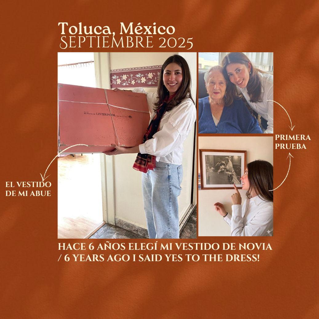 Hace 6 años decidí que quería casarme con el vestido de mi abue. Y en Septiembre del 2025 tuvimos la primera prueba juntas.