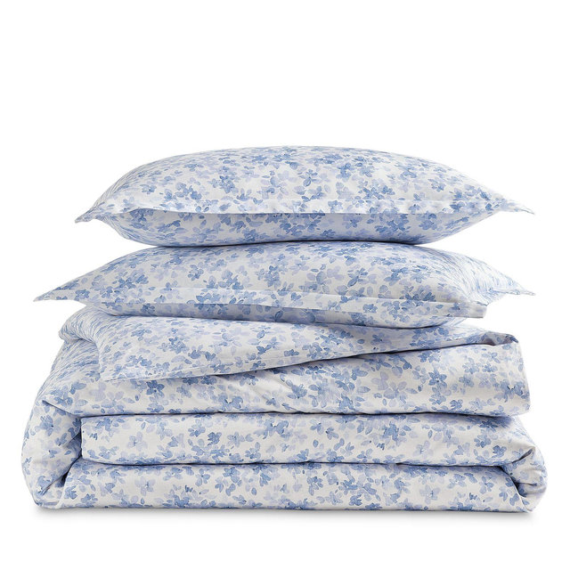 Sky Blue Meadow Sateen Duvet Cover Set, King - Exclusive