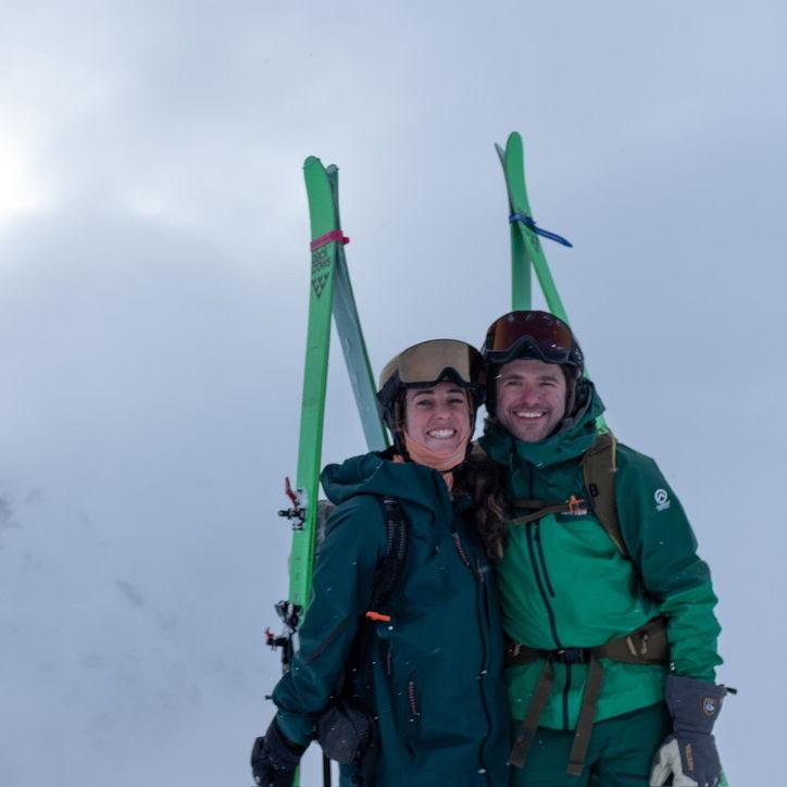 Matching skis aren't embarrassing when YOU'RE ENGAGED :)