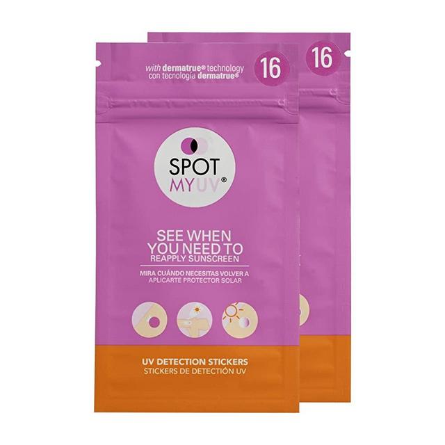 SPOTMYUV 32-Pack UV Stickers for Sunscreen with Patented Dermatrue SPF Sensing Technology