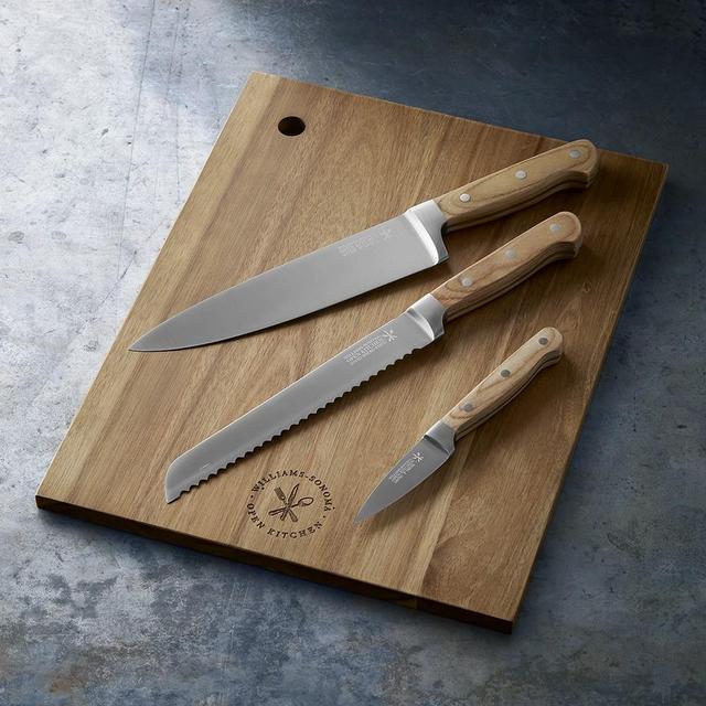 Williams Sonoma Open Kitchen Cutting Board & Knife Set, Acacia