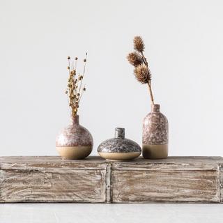 3-Piece Stoneware Vase Set