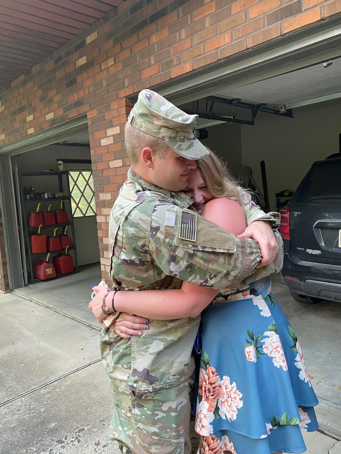 After over one whole year apart, the moment we were so excited about finally came to be. I was in his arms and he was home safe.