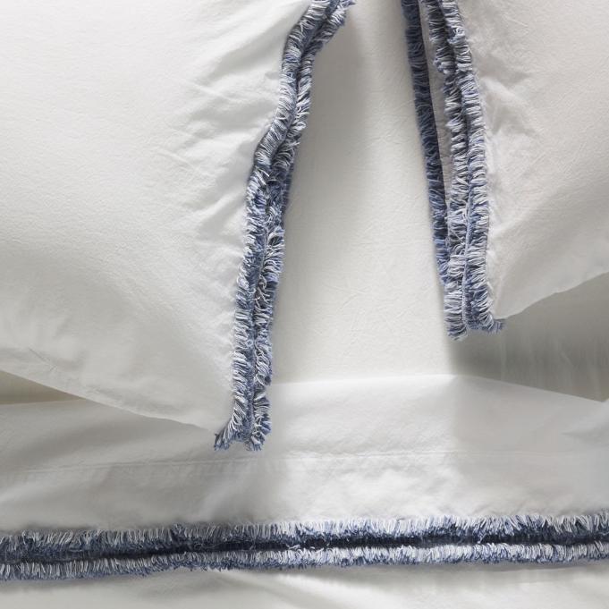 Fringed Pasha Percale Sheet Set (queen)