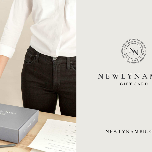 Newly Named Gift Card | A Name Change Kit