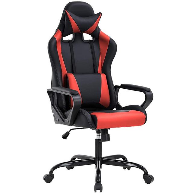 High-Back Gaming Office Chair Racing Style Computer Desk Chair Ergonomic Executive Swivel Rolling Chair with Lumbar Support for Women, Men(Red)