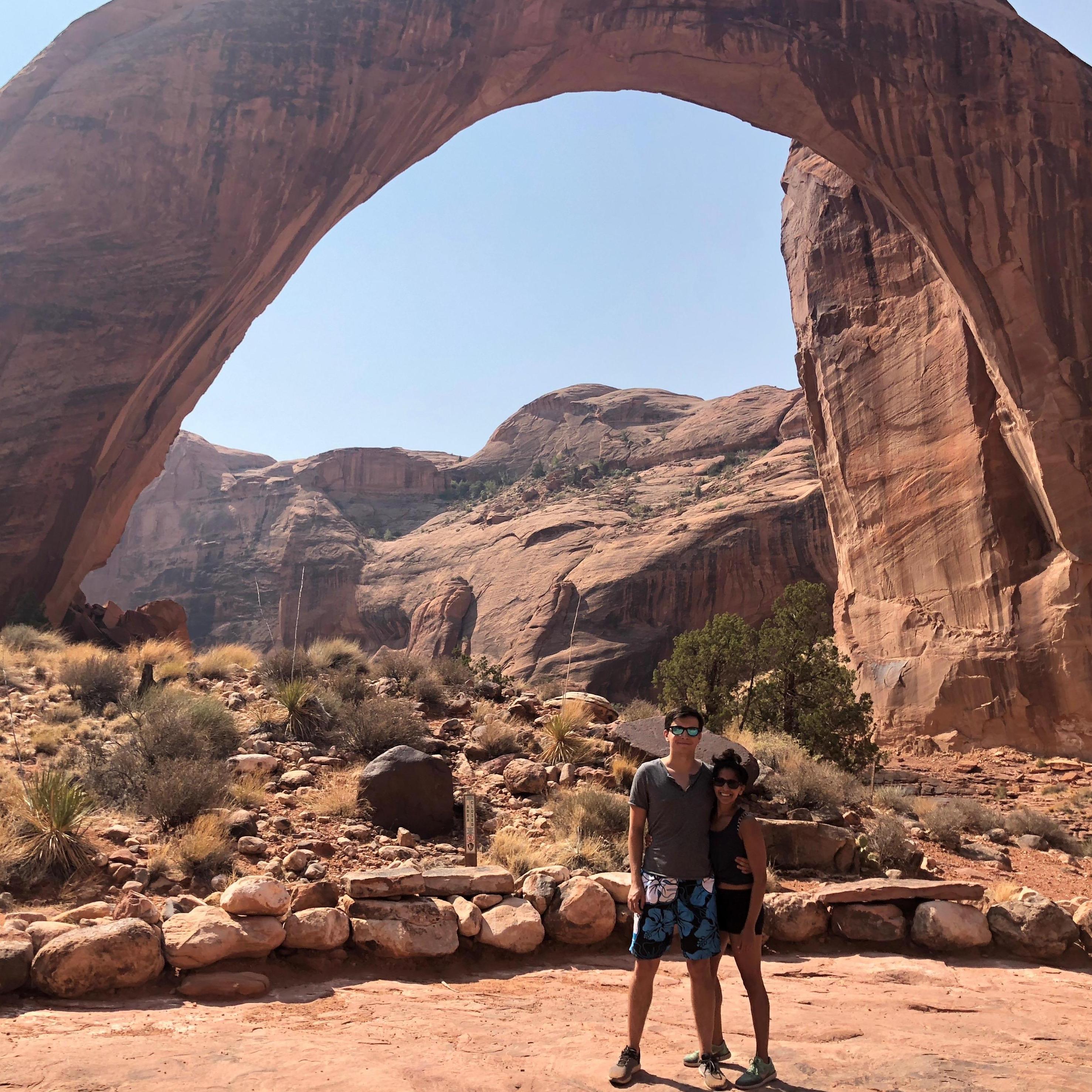 At Rainbow Bridge in Lake Powell