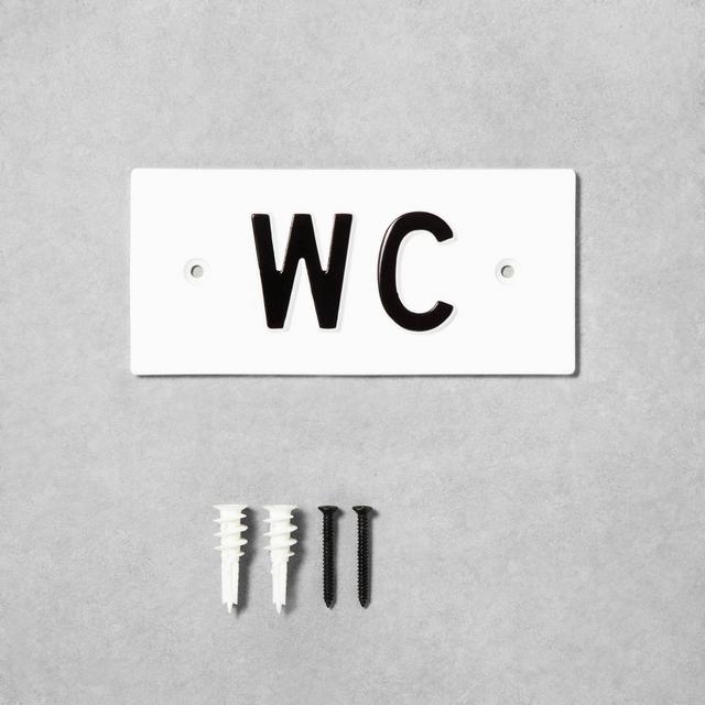 "WC" Wall Sign White / Black - Hearth & Hand™ with Magnolia