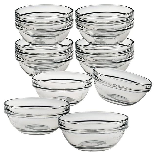 Luminarc Stackable 3 Inch Glass Pinch Bowl, Set of 12