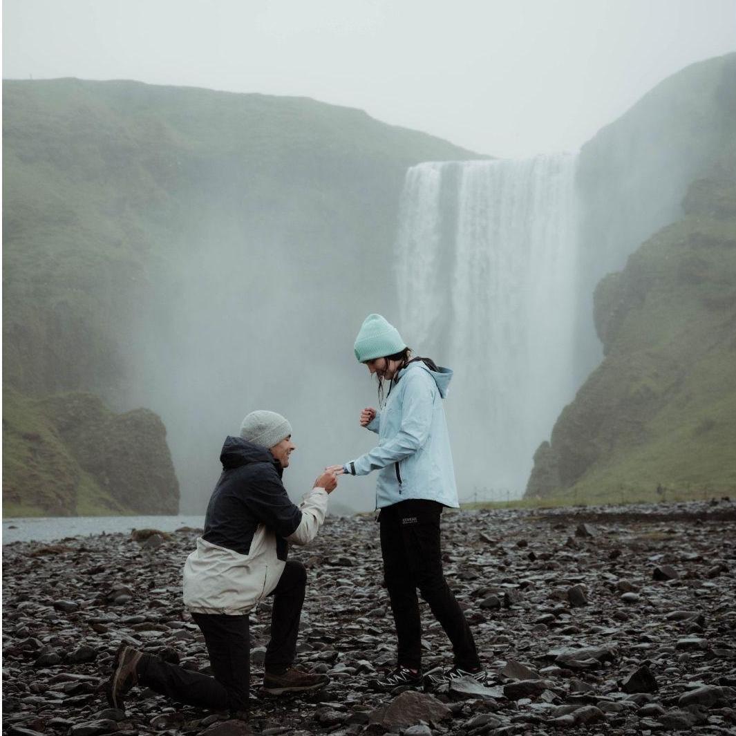 Our proposal at Skógafoss, Iceland on June 18, 2025!