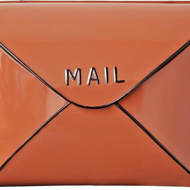 NACH Wall Mount Mailboxes for Outside, 8.7 x 10.9 x 4.2 inch Terracotta Wall Mailboxes for Outside, Waterproof Mailboxes for Outside - Envelope Mailbox
