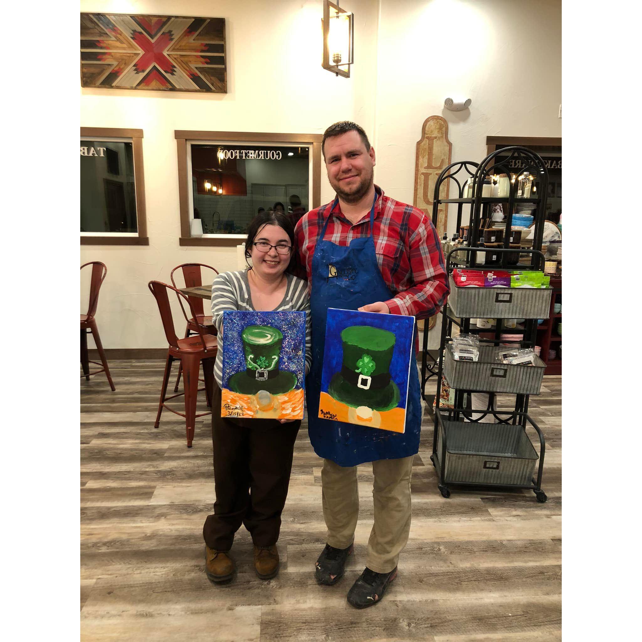 When we are not busy, we enjoy doing arts and crafts.