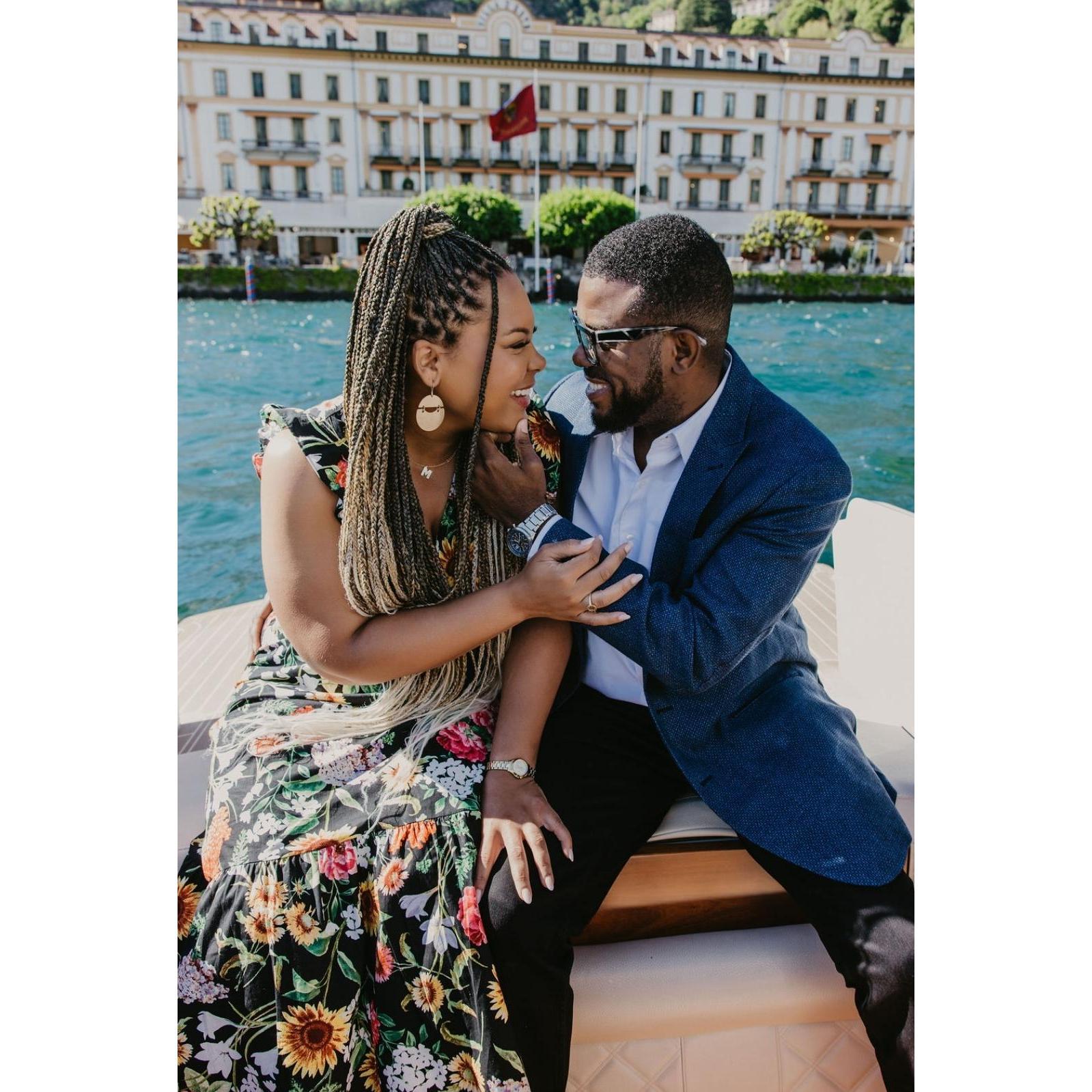 Moments before the engagement!