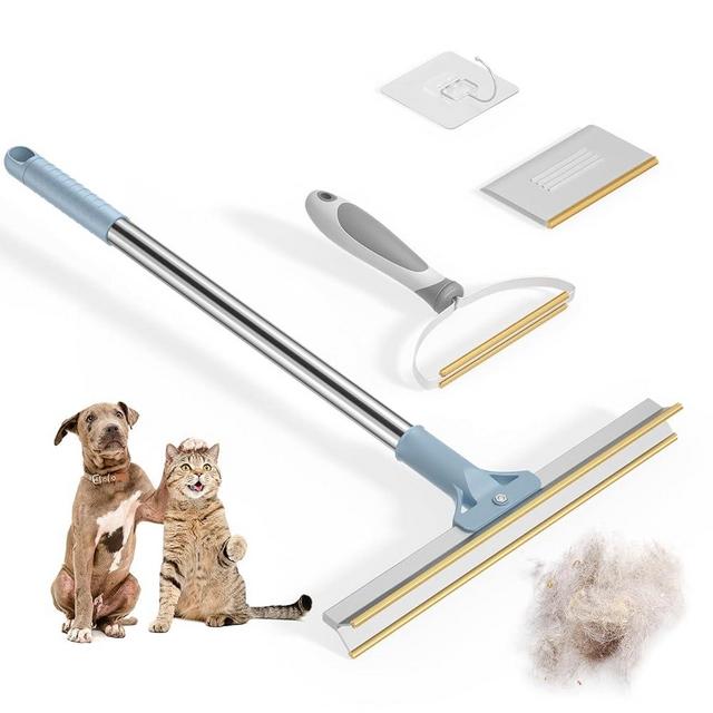 Kigmmro Pet Hair Remover Bundle, 3 Pack Adjustable Carpet Rake & Carpet Scraper Portable,Effective Pet Hair Remover for Carpets，Couch, Furniture & Car