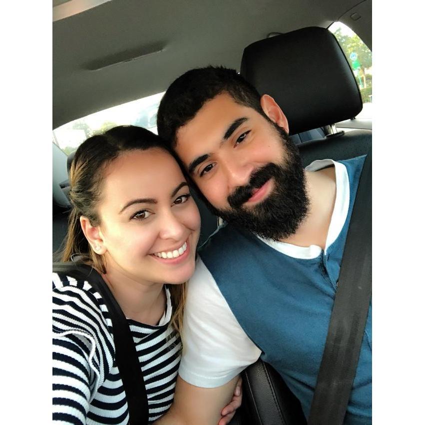 First photo as an official couple in 2018. This was taken right before Alex left on his first work trip abroad thus beginning their "hybrid" long-distance relationship!