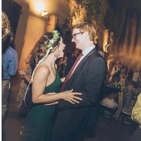 Celebrating our friends' wedding in Tuscany.