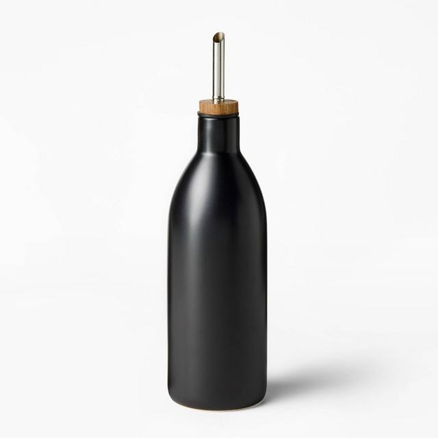 Ceramic Oil Pour Bottle Black - Figmint™