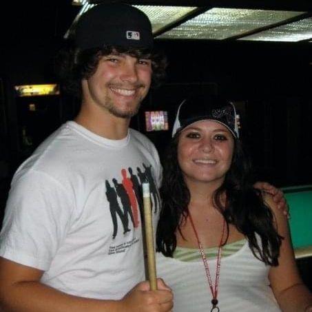 Playing pool in college - 2009