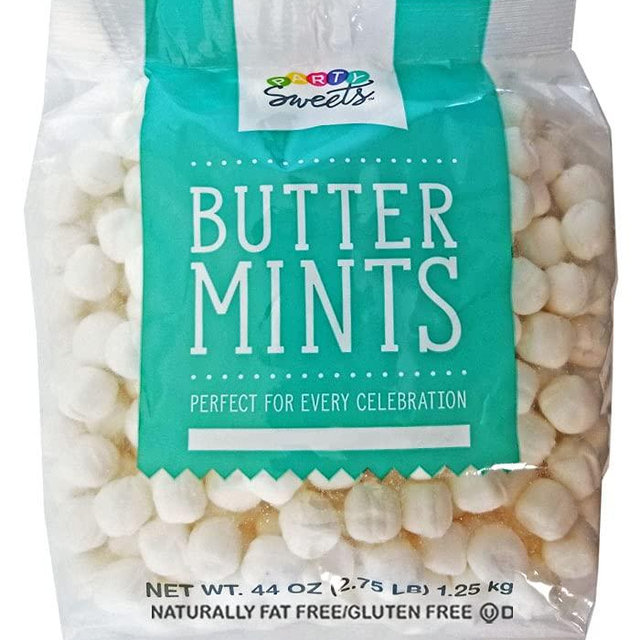 Party Sweets White Buttermints, 2.75 Pound, Appx. 350 pieces from Hospitality Mints