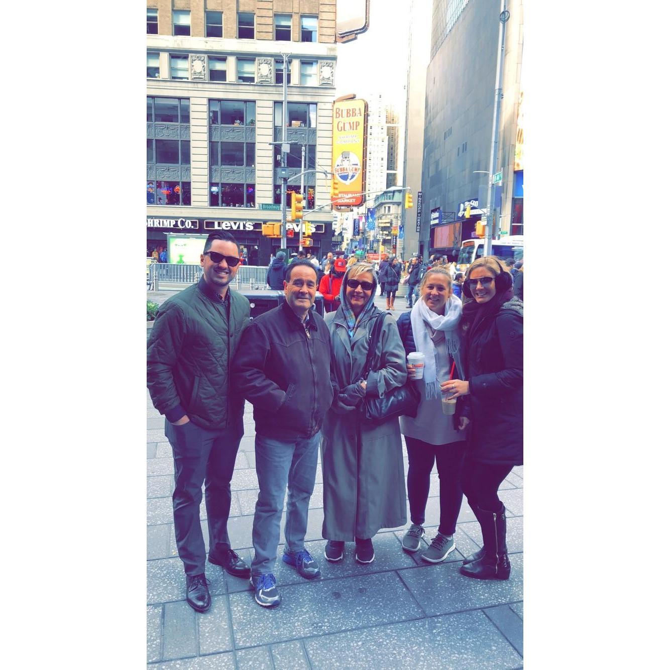 We went to a Broadway show with my family in NYC!