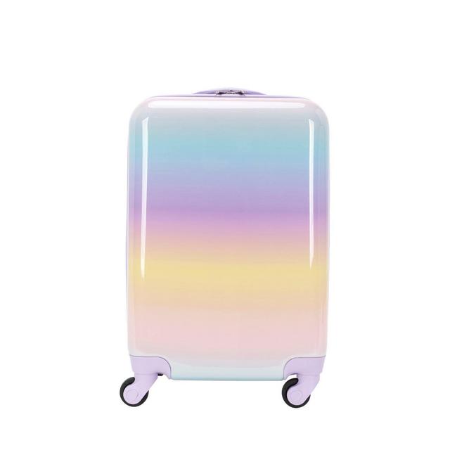 Crckt 21" Kids' Carry On Hardside Spinner Suitcase - Pastel Rainbow Ombre